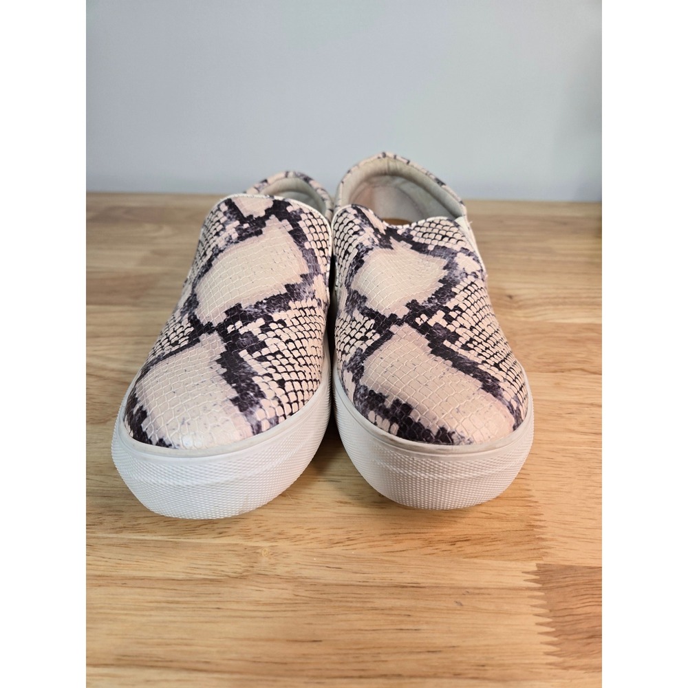 Steve Madden Gills Womens Snakeskin Print Platform Slip On Sneakers Size 9M